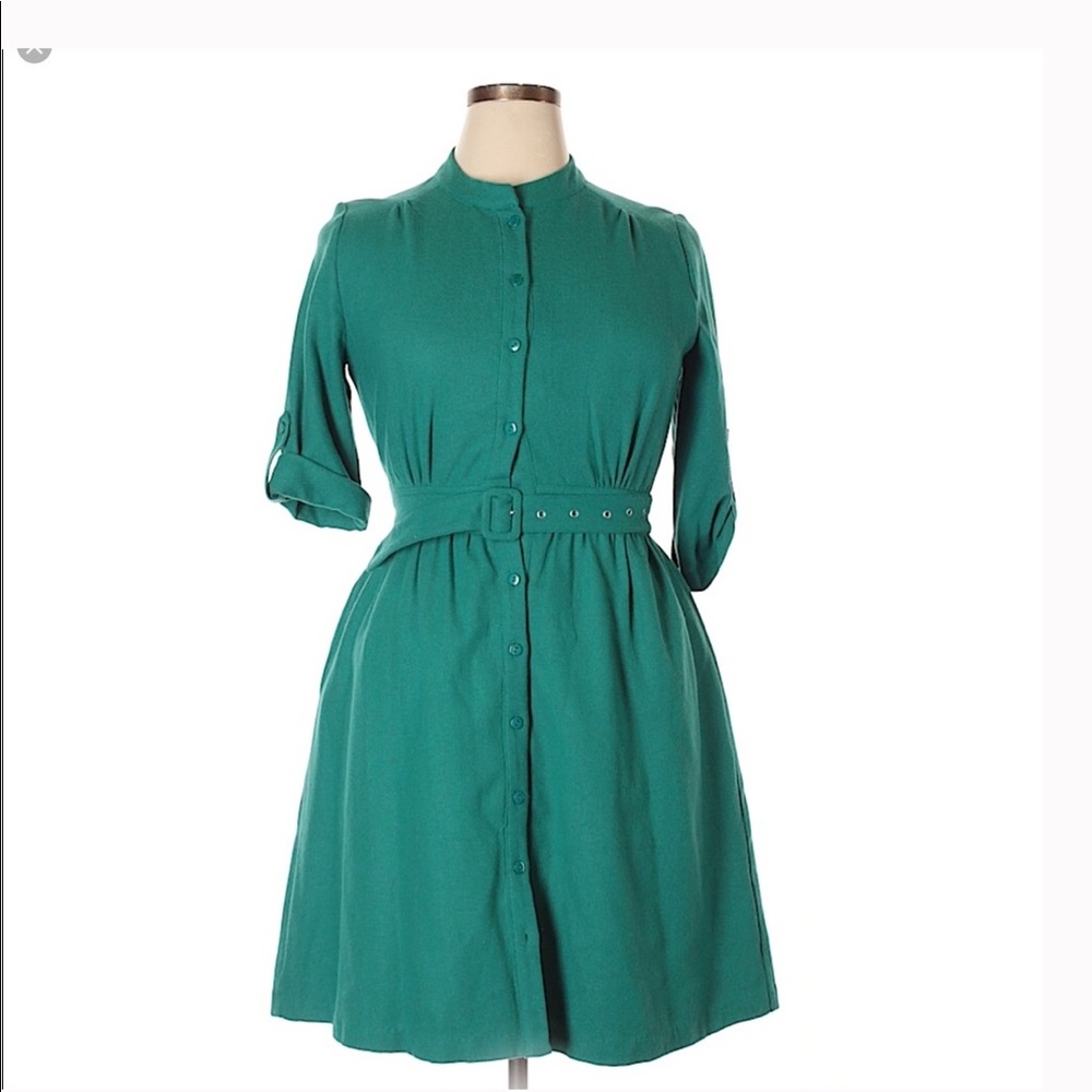 Green Wool Dress